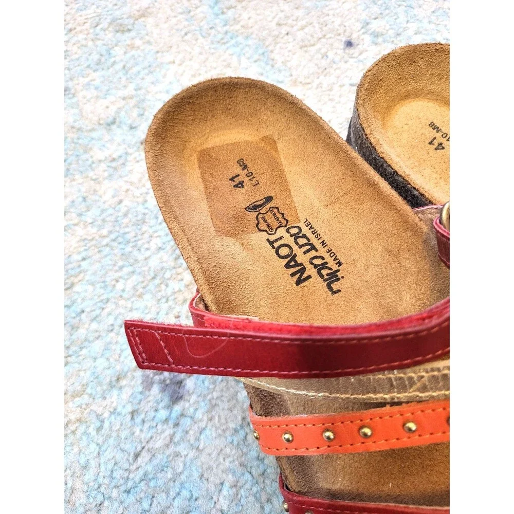 Naot Prescott Leather Studded Southwestern Strappy Sandals US 10